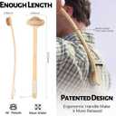 NURENDER Oversized Back Scratcher, Extended Bamboo Scratcher, 22.04" Long Curved Handle; Wider Head; More Larger Scratching Surface, Adults Body Instant Scratcher Christmas Gift for Women and Men.