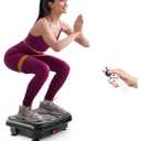 TISSCARE Vibration Plate Exercise Machine Mini Vibrating Plates for Lymphatic Drainage and Weight Loss, 400Lbs Capacity Full Body Power Shake Workout Platform for Home Cardio Fitness