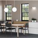Progress Lighting P4402-29 Opal Cased Globes Provide Evenly Diffused Illumination White Cord, Canopy and Cap, Satin White