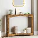YATINEY Narrow Console Table, 5.9'' Thin Entryway Table, Behind Couch Table for Small Spaces, Small Farmhouse Hallway Table, for Living Room, Hallway, Foyer, Rustic Brown CT19RR