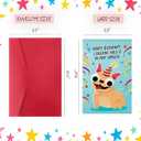 6 x Funny Bulldog-Themed Birthday Card for Men, Women, and Kids, 5.3 inches x 8 inches x 0.1 inches