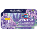Clorox Scentiva Disinfecting Wet Mop Pad, Disposable Heads, Multi-Surface Floor Wipes, Lavender and Jasmine, 2 Packs, 24 Refills Per Pack