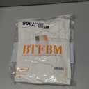 BTFBM Womens Short Sleeve Tops 2025 Summer Casual Crew Neck Oversized Sweater Solid Color Ribbed Knit T Shirts (S, White)