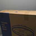 Caged Ceiling Fan Light with Remote, 21" Small Flush Ceiling Light with 3 Enclosed Blades and 6 Wind Speeds for Bedroom, Living Room (1095 Black)