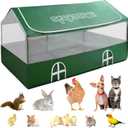 Small Animal Playpen,Rabbit Play Pen, Guinea Pig Play Pen for Indoor Outdoor,Portable Fence,Animal Play Pen with Waterproof Floor for Guinea Pig,Hamsters, Hedgehogs,Bunny, Green L