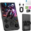 R36 PROMAX Retro Handheld Game Console,4.0 Inch FullLamination IPS Screen Retro Gaming Console,Linux System,Builtin 64GB Memory Retro Game Console,Portable Arcade Video Gaming Console