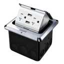 Pop Up Floor Outlet with Stainless Steel Cover 20amp TR Outlet and USB Chargers Receptacle Box (Silver)