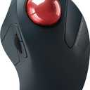 PORLEI Wired Trackball Mouse for Large Hands, Ergonomic Design Reduces Wrist & Muscle Strain, Precision Tracking with Easy Index Finger Control, Compatible with PC, Laptop, Windows, Mac, Red