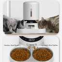 PETLIBRO Automatic Cat Food Dispenser for 2 Pets 5L Auto Dog Feeder Dry Food Dispenser with Splitter & 2 Stainless Bowls, 10s Meal Call and Timer Setting 50 Portions 6 Meals Per Day, Dual Tray Feeder
