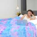 MUGD Soft Blankets Fuzzy Twin Bed Fleece Blanket Kids Warm Throw Blanket for Bed (Twin(60"x80"/ 150x200cm), Blue Purple)