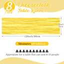 8 Pack Lemon Yellow Cheesecloth Table Runners 20x120 Inch Gauze Table Runner 10FT Easter Cheese Cloth Table Runner Rustic Sheer Runner for Wedding Baby Shower Birthday Party Table Decor