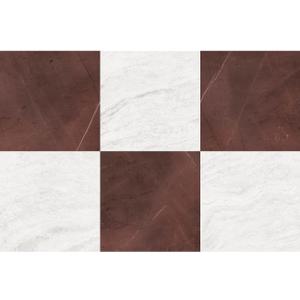 FloorPops x Chris Loves Julia Bonneville Oxblood Peel and Stick Floor Tiles, FP6333 (12 x 12 inches, Red)