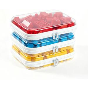 3-Pack Medium Clear Hard Shell Zipper Pouches, Clear Zipper Bags, Hard Case Pouches for Purse & Diaper Bag Organizer,and Travel Essentials (3M (White)