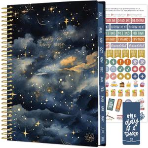 bloom daily planners 2026-2027 Planner - Academic Year (July 2026 - July 2027) Monthly & Weekly Soft Cover Planner for Women - 13 Month Calendar Agenda Book with Stickers - 5.5" x 8.25" - Midnight Sky