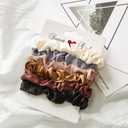 3 x 6PC genuine silk hair loop, women's satin elastic headband, comfortable silk headband, elastic headband as a gift for girls