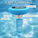Solar Pool Ionizer - Floating Ionizer Cleaner Up to 40,000 Gallons, Large Solar Panel & Durable Copper Anode, Ideal for Pools, Spas, and More