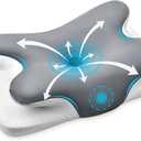 Cervical Neck Pillow, Ergonomic Memory Foam Pillows for Neck Pain Relief with Breathable Pillowcase, Adjustable Contour Neck Support Pillow for Side Back Stomach Sleepers (Gray)