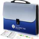 1 Set Tax Record Organizer All in One Income Tax Document Organizer 13 Pockets Expanding File Folder Portable Monthly Paper Bill Receipt Holder A4 Letter Size (Blue)