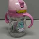 POTATO Toddler Cups Spill Proof Sippy Cup with Handles and Strap, Straw Cups for babies, 240ML/8oz, Pink
