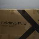 Updated Conference Room Chairs, Folding Office Desk Chair with Lumbar Support and Sliding Armrest with Casters, Stackable Office Guest Chairs & Reception Chairs, 1 Pack Black