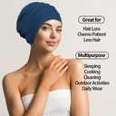 2 x 2 PCS Cotton Slouchy Chemo Beanies, Chemo Cap Headwear Cancer Hats for Women with Hair Loss (One Size)