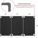 3 Panels Safety Barricade 5.8FT Foldable Security Sign Barrier Gate with Heavy Duty PVC Frame High Visibility Caution Symbol Crowd Control Restricted Area Pedestrian Barricade Traffic Fence Black
