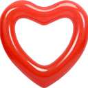 HeySplash Heart Pool Float, Heart Shaped Summer Swimming Pool Float Loungers Tube Ring Floatie, Water Fun Beach Party Toys for Adults 120cm