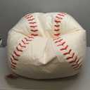 Big Joe Sports Ball Bean Bag Chair for Kids, Baseball Plush, Ultra-Soft Lightweight Polyester Blend, 2.5 Foot Refillable (Single)