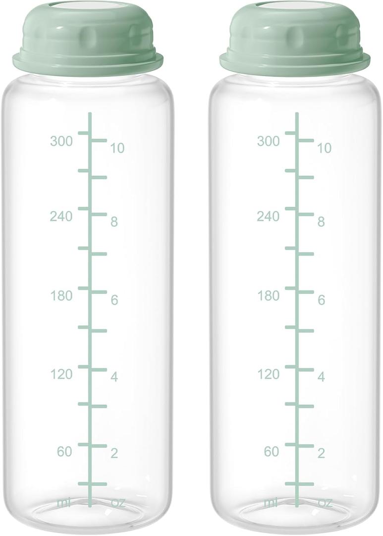 Milk Storage Bottle, Compatible with Momcozy Breast Milk Cooler, Also Compatible with Dr. Browns and Most Other Narrow Baby Bottle Nipples, 2PCS