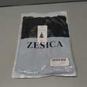 ZESICA Women's 2026 Fall Babydoll Peplum Tops V Neck Puff 3/4 Length Sleeve Shirts Dressy Casual Blouses (Black, S)