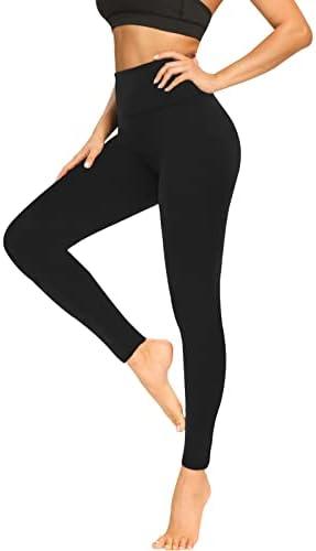FULLSOFT Soft Leggings for Women - High Waisted Tummy Control No See Through Workout Yoga Pants(Black, XX-Large-3X-Large)