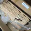 PHPH 24 Inch Wood Floating Shelves for Wall, Wooden Wall Shelves for Bedroom, Set of 6 Light Brown