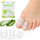 Bukihome Silicone Toe Protectors  14 Pack Aloe Vera Extract Infused Silicone Toe Sleeve for Hammer Toes, Corns, Calluses, Blisters  Soft Gel Protector Toe Cushions for Pain Relief (Multi-Size) (Clear)