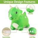 iPlay, iLearn Bouncy Pals Dinosaur Hopper Toy 2 Year Old Boy, Toddler Plush Bounce Animals, Ride on Bouncing Triceratops for Kids, Outdoor Hopping Horse Bouncer, Cool Birthday Gifts 3 4 5 6 Yr Girls