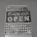 Magnetic Changeable Business Hours Sign with Double Sided Open Closed Signs, Metal Hours of Operation Signs, Store Hours Sign for Glass Door or WindowBLACK