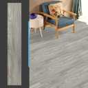 Art3d Peel and Stick Floor Tile Vinyl Wood Plank 12-Pack 18 Sq.Ft, Light Grey, Rigid Surface Hard Core Easy DIY Self-Adhesive Flooring