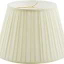 Aspen Creative 33201 Box Pleated Large Empire Spider Construction Lamp Shade, Off-White Linen Fabric, 10-1/2" Top x 16" Bottom x 11" Slant