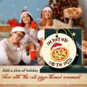 5 x Pizza Ornaments for Christmas Tree 2025, Double Sided Ceramic Food Ornaments for Christmas Tree Decorations, Food Lovers Gifts for Women Men Friends Coworker, for Pizza Lovers