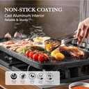 SENSARTE Nonstick Griddle Grill Pan, Pro-Grid Reversible Grill & Griddle Pan, Two Burner Cast Aluminum, Portable for Indoor Stovetop or Outdoor Camping BBQ, 19.5" x 10.7" (Black)