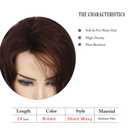 Short Wavy Brown Bob Wig for Women Synthetic Heat Resistant Side Part Halloween Cosplay Wig