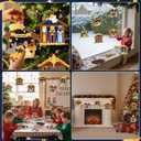 Funrous 24 Set Christmas Make a Nativity Scene Sticker Crafts DIY Stick Advent Craft Religious Hanging Ornaments for Christmas Tree Holy Night Christian Party Favors Classroom Activities(Nativity)