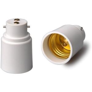 YiLighting - B22 to E26/E27 Two-Pin Socket to Standard Socket Edison Light Bulb Adapter Converter for LED Halogen CFL Light Lamp (2 Pack)