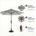 7.5ft Patio Umbrella, Outdoor Table Market Umbrella with Smooth Crank Lift, 6 Windproof Fiberglass Ribs, UPF50+ UV Protection for Deck, Pool, Garden and Backyard