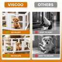 VISCOO Clear Acrylic Dog Playpen Indoor, 10 Panels 24" H, Puppy Playpen