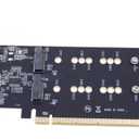 for PCI-E3.0 X16 Split to 2 Ports NVME Expansion Card M.2 SSD Disk Array Card VROC Card