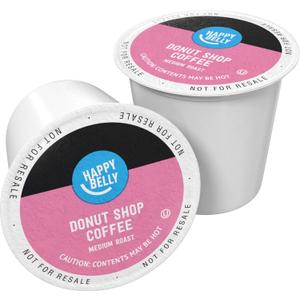Amazon Brand - Happy Belly Medium Roast Coffee Pods, Donut Style, Compatible with Keurig 2.0 K-Cup Brewers, 100 Count
