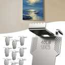 (ApeBest) 10 Canvas Hangers for Drywall Claw Hooks: Heavy Duty Damage Free Holds up to 40 lb 18"x24" Large Canvas Picture Frame Hanger Kit - Wall Hanging Hook Easy Removable for Room Décor