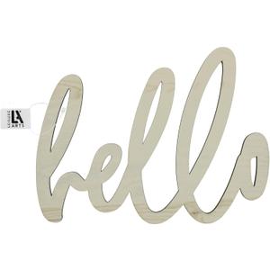 Leisure Arts Large Unfinished Wood Word, Hello
