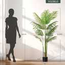 Artificial Palm Tree 5.5FT Tall Fake Tree Nearly Natural Large Tropical Faux Plant Faux Areca Palm Tree with Real Bark Design Artificial Silk Plant for Outdoor Home Office Living Room Decor