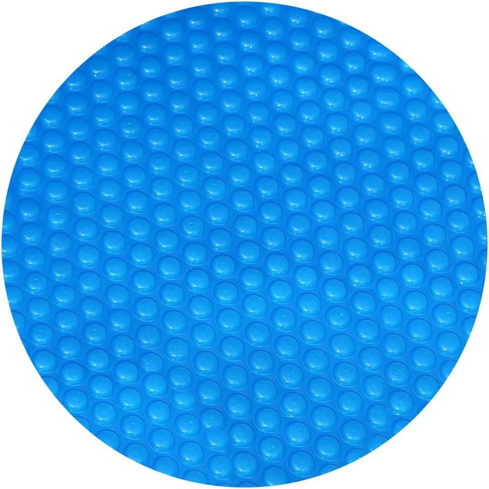 YUEWO Round Solar Cover, Blue 8 Foot Heat Retaining Solar Blanket Pool Heater Cover for for Above-Ground and In-Ground Pools Hot Tub Spa
